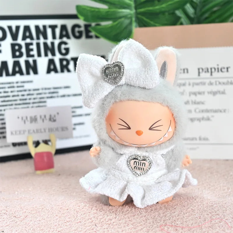 17Cm labubu rabub blind box doll second generation sitting party for cute cartoon