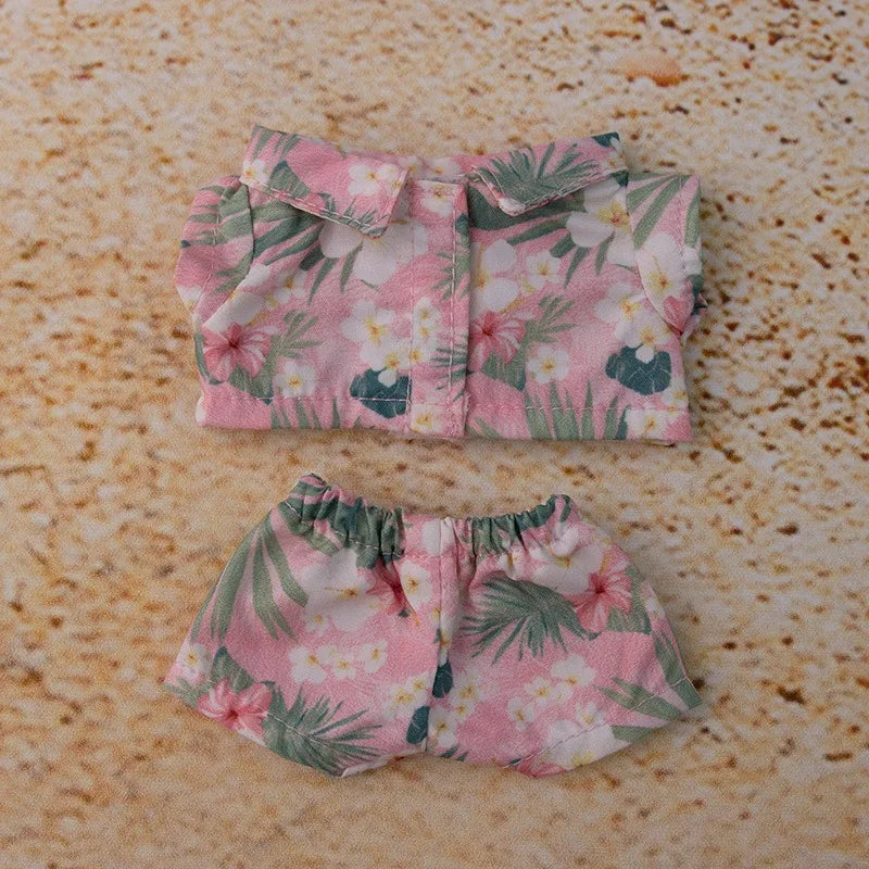 For Labubu 3.0 Big into Energy Series Doll Outifit Labubu beach suit and straw hat set Labubu Clothing