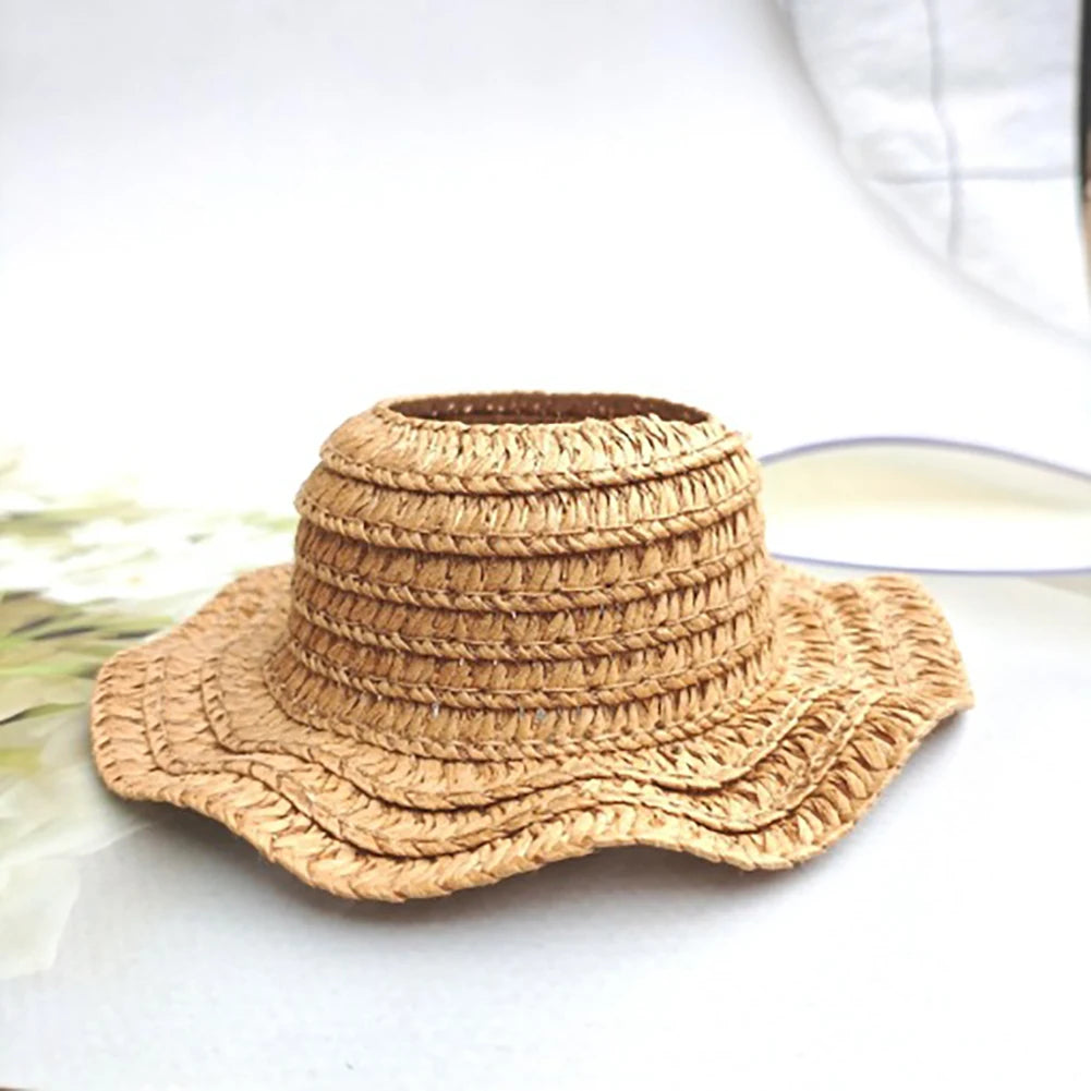 For Labubu 3.0 Big into Energy Series Doll Outifit  Labubu beach suit and straw hat set Labubu Clothing